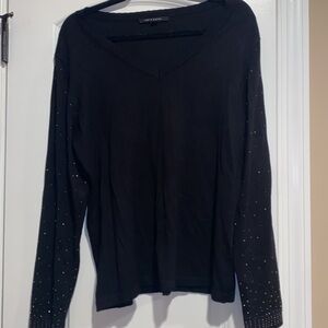 Rhinestone Sleeve Sweater ✨